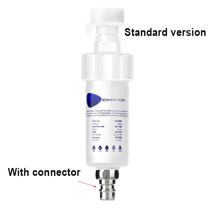 Water Filter Purifier Shower Washing Machine Filter Under Sink Water Filtration System Tap Water Pre-chlorine Removal Filter