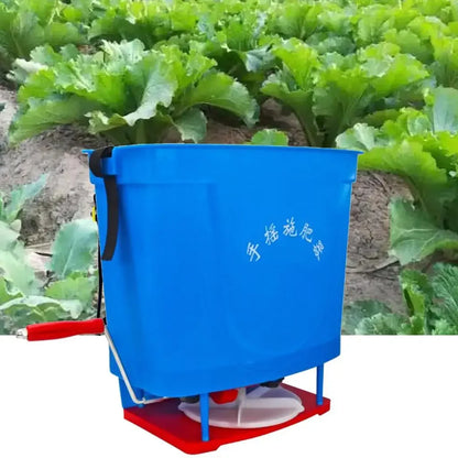 Manual Manure Spreader Hand Crank Seeder Corn and Vegetable Fertilizing Tool for Garden Knapsack Fruit Trees Vegetables Farm