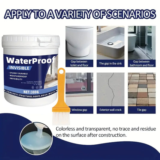 100/300g MultiFunctional Waterproof Sealant-Fast Drying,Strong Adhesion,Odorless and Transparent,Durable in High for Roof,Timber