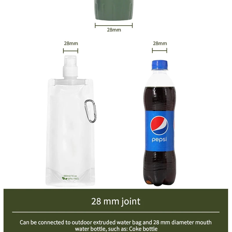 Filterwell Mini Camping Water Filter Straw Filtering Outdoor Personal Purified Drinking Travel Hiking Survival Gear Accessories