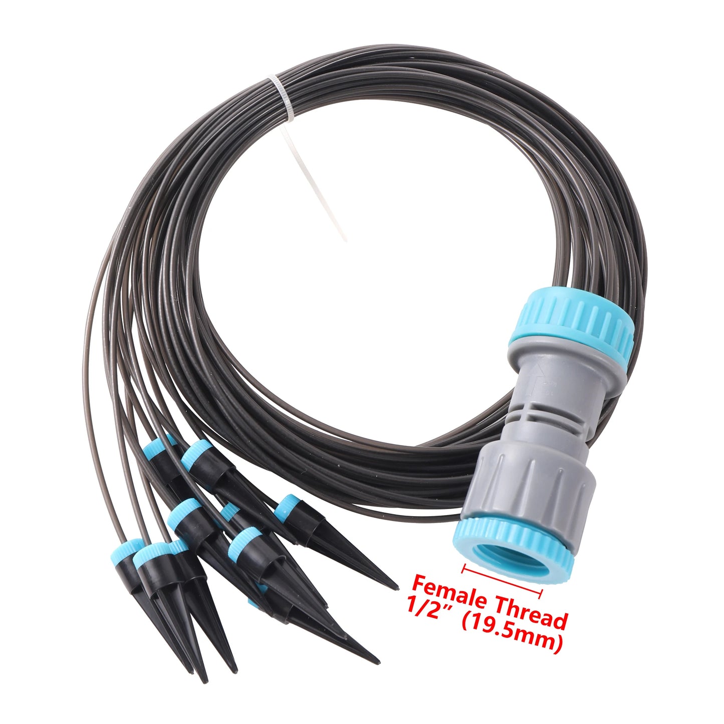 10 Head Drip Irrigation Kit 1/2" Garden Watering Kit Greenhouse Potted Plant Watering System Garden Irrigation Water Saving Kit