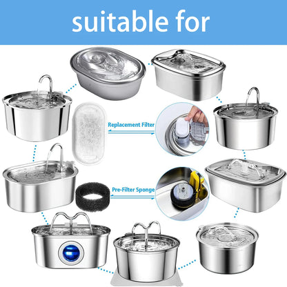 Pet Water Dispenser Filter Cat Water Fountain Filter Drinking Fountain Filter Cycle Filtering Easy To Clean