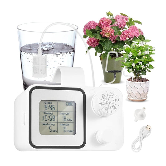 M12kautomatic Drip Irrigation Kit,15 Potted Indoor Houseplants Support,Indoor Automatic Watering System For Plants