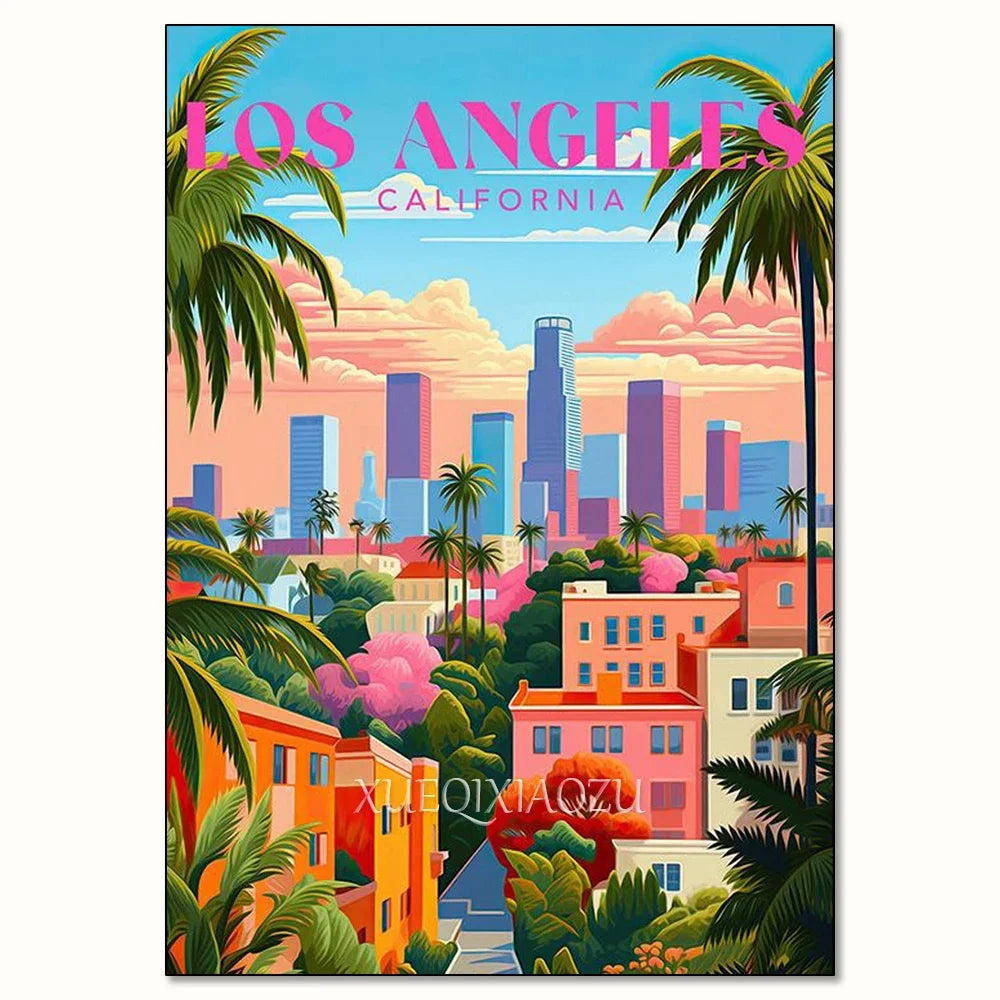 Urban Architecture Diamond Painting Kit Morocco Spain Street View DIY Full Round Mosaic Embroidery Home Decoration for Beginners