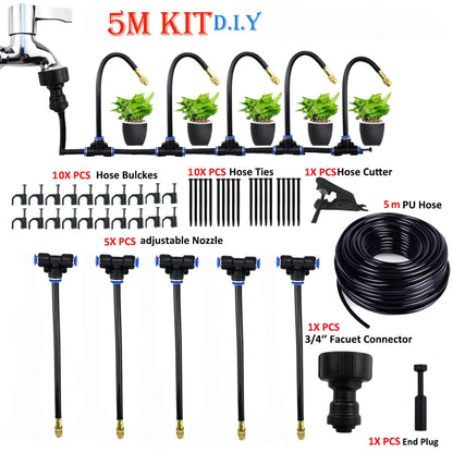 DIY 5-20M Free Bending Universal Spray Kit for Backyard Garden Irrigation Sprinkler Dust Removal Misting Cooling Humidification