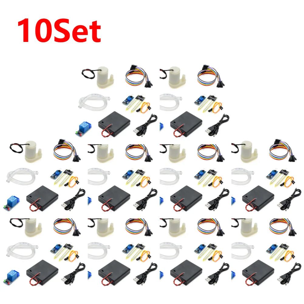 1-10X Automatic Irrigation System Self Watering DIY Kit Garden Planting Water Pump Soil Moisture Sensor Relay Module for Arduino