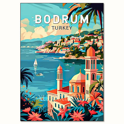 Urban Architecture Diamond Painting Kit Morocco Spain Street View DIY Full Round Mosaic Embroidery Home Decoration for Beginners