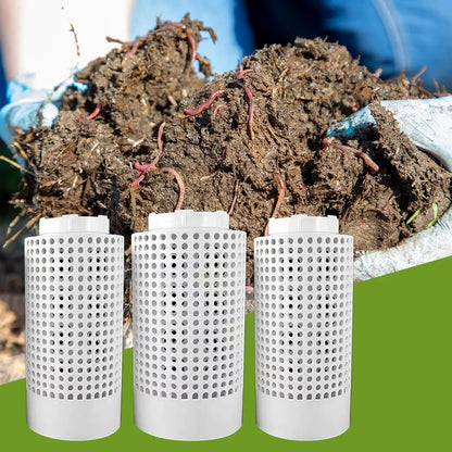 2PCS Compost Bin Outdoor, Inground Worm Farm Compost Bin Kit for Raised Garden Beds at Home, Farm Compost Bin for Garden