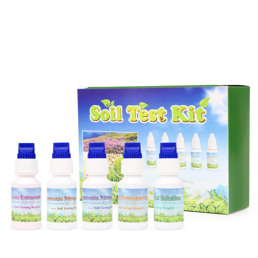 Soil Test Kit PH Ammonia Nitrogen Phosphorus Potassium Reagent Solution NPK Fertility Detection For Garden Farm Agriculture