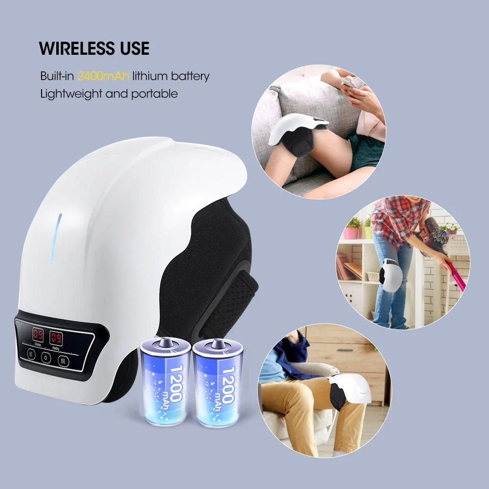 Electric Heating Massage Knee Pad Wireless Heated Knee Massager Constant Temperature Hot Compress Vibration Massage Knee Support