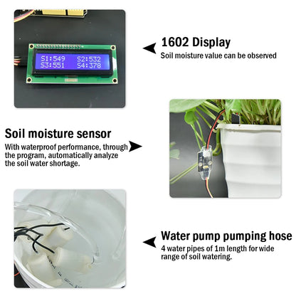 Automatic Irrigation Module DIY Kit Automatic Watering Kit Soil Moisture Sensor Relay Module for Arduino Educational contests
