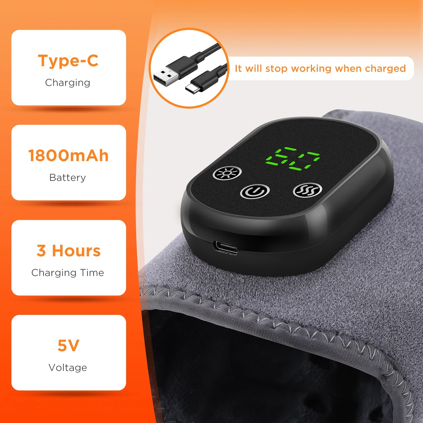 Electric foot and hand massager can vibrate and heat the ankles and ankles, and the bracket joints are portable, which can relax