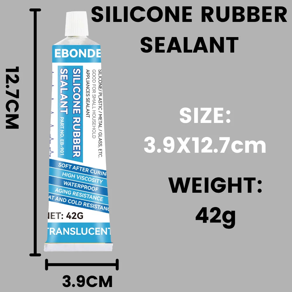 Silicone Rubber Sealant Waterproof Adhesive for Bonding Silicone/ Plastic/ Metal /Glass, Good for Household Appliances Sealant