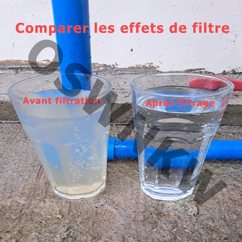 Whole house water purifier 0.01um PVDF pre-filter 1000L SUS304 water filter can be continuously cleaned for 5 years