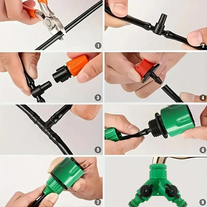 30 meter DIY Horticultural Drip Irrigation System Watering Set Automatic Flower Waterer Green Plant Adjustable Irrigation Sets