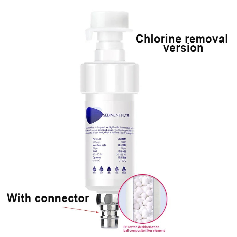 Water Filter Purifier Shower Washing Machine Filter Under Sink Water Filtration System Tap Water Pre-chlorine Removal Filter