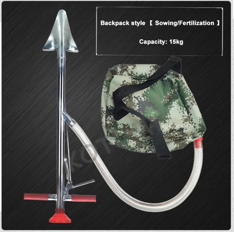 Manual Granular Fertilizer Applicator  for Farm Corn Cane Plants Garden with Backpack Bag