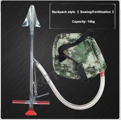 Manual Granular Fertilizer Applicator  for Farm Corn Cane Plants Garden with Backpack Bag
