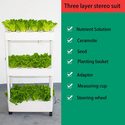 Greenhouse Soilless Hydroponic System Equipment Indoor Vegetable Flower Pot Vegetable Planting Balcony Modular Vertical Garden