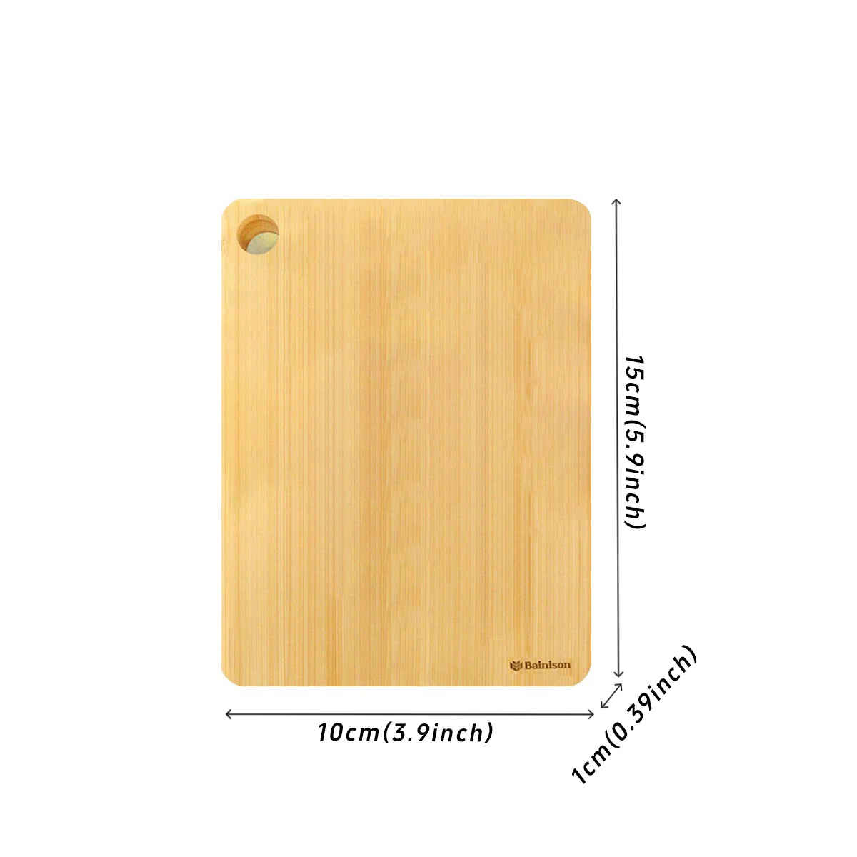 Bainison Natural Bamboo Cutting Board for Kitchen & Outdoors – Durable, Non-Slip Surface for & Pet Food Preparation