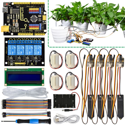 Keyestudio DIY Electronic Watering Kit For Arduino C Language Programming Automatic Water Flowers With Soil Humidity Sensor