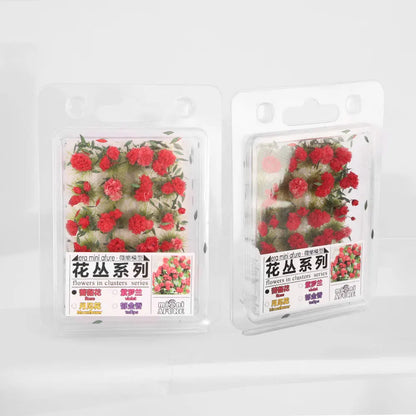 Micro Landscape DIY Accessories Building Garden Flower Cluster Model Sand Table Layout Static Grass  Diorama Kit 1Box