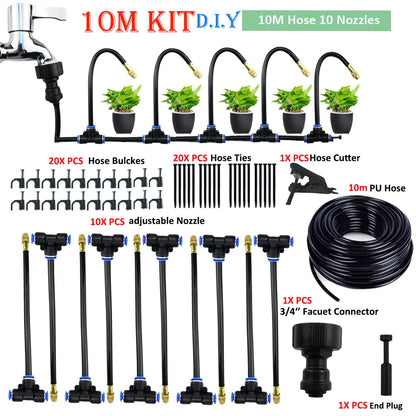 DIY 5-20M Free Bending Universal Spray Kit for Backyard Garden Irrigation Sprinkler Dust Removal Misting Cooling Humidification