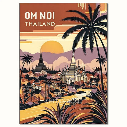 Urban Architecture Diamond Painting Kit Morocco Spain Street View DIY Full Round Mosaic Embroidery Home Decoration for Beginners