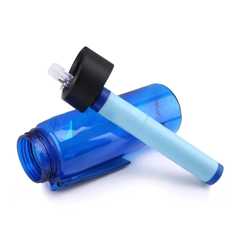 Water Purifier Bottle Water Kettles with Filter Survival Emergency Outdoor Camping Sports Water Filter Filtration