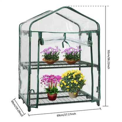 Green House Cover Clear Plant Greenhouse PVC Durable Greenhouse Parts & Accessories Portable Indoor Greenhouse for Home Outdoor
