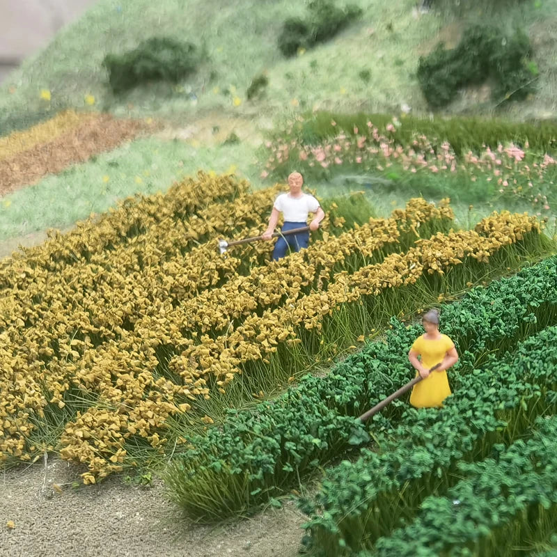 7Pcs/box Model Farm Crop Artificial Grass strip Model Scenery Material Bushes 8MM Miniature train garden landscape plants Tufts