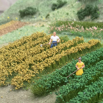 7Pcs/box Model Farm Crop Artificial Grass strip Model Scenery Material Bushes 8MM Miniature train garden landscape plants Tufts