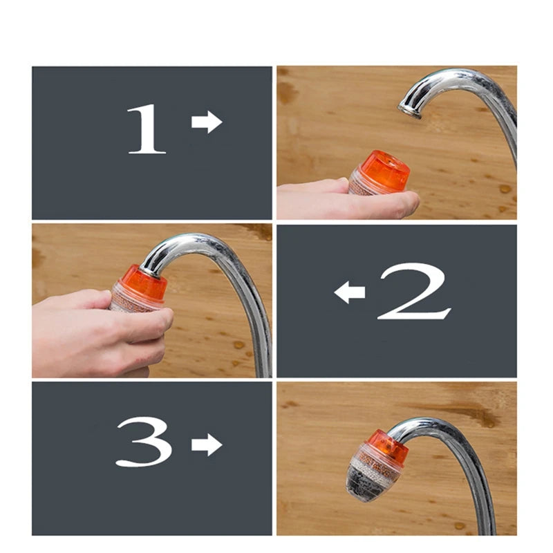12PCS Faucet Filter 5 Layers For Home Water Purifier Filter Activated Carbon Filtration Tap Water Mini Faucet Filter