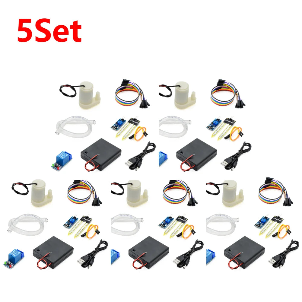 1-10X Automatic Irrigation System Self Watering DIY Kit Garden Planting Water Pump Soil Moisture Sensor Relay Module for Arduino