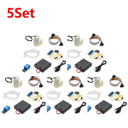 1-10X Automatic Irrigation System Self Watering DIY Kit Garden Planting Water Pump Soil Moisture Sensor Relay Module for Arduino