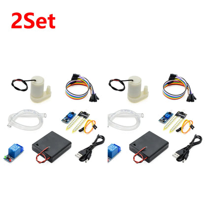 1-10X Automatic Irrigation System Self Watering DIY Kit Garden Planting Water Pump Soil Moisture Sensor Relay Module for Arduino