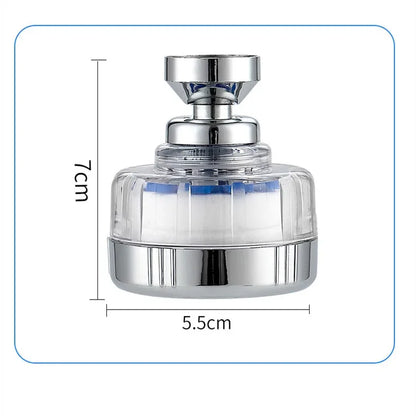 360° Faucet Water Filter Pressurized Sink Filter Water Purifier Kitchen Bathroom Tap Splash Proof Faucet Aerator Extender