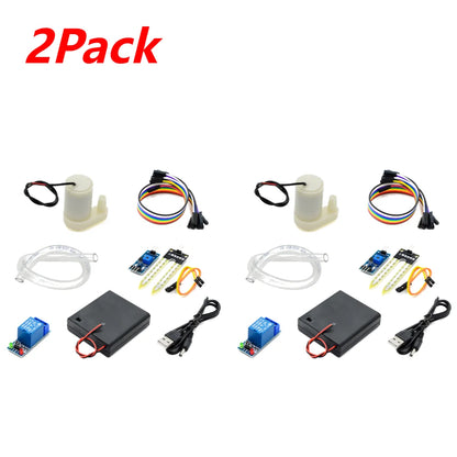 1-5set Automatic Irrigation Module DIY Automatic Watering Kit Garden Water Pump Soil Moisture Sensor Relay Module For Arduino