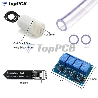 Automatic Irrigation System Self Watering DIY Kit Garden Greenhouse Flower Water Pump Soil Moisture Sensor for Arduino Nano