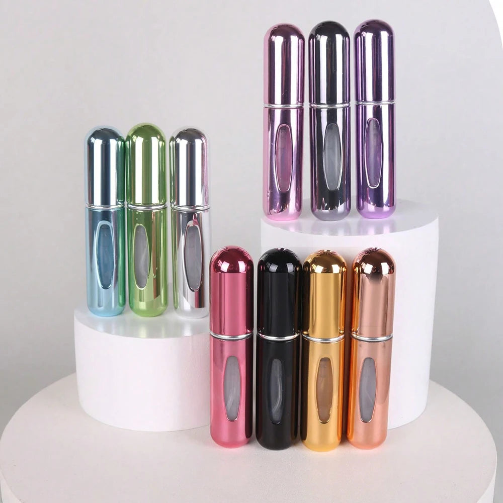 6-Pack Portable Spray Bottle Travel Set 5ml Refillable Perfume Spray Self-Suction Bottom