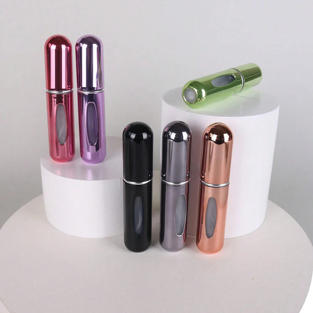 6-Pack Portable Spray Bottle Travel Set 5ml Refillable Perfume Spray Self-Suction Bottom