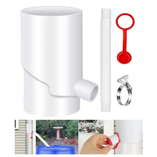 FAST-Rainwater Collection Kit UV Resistant Weatherproof Rain Barrel Diverter Kit Portable Rain Barrels To Collect Rainwater