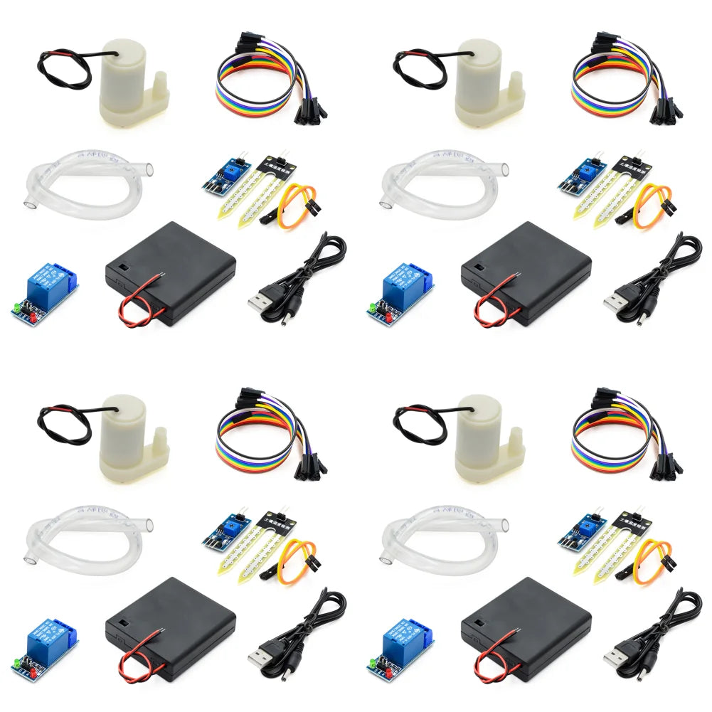 1-5Set Automatic Irrigation Module DIY Automatic Watering Kit Garden Water Pump Soil Moisture Sensor Relay Module for Arduino
