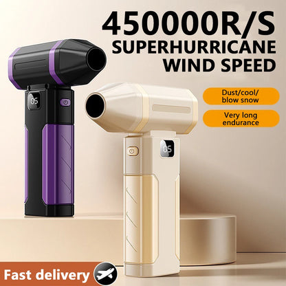 Powerful Air Blower 450000RPM Mini Turbo Jet Fan High Speed Turbo Violent Fan Brushless Motor Handheld Duct Fan PC Cleaning Tool