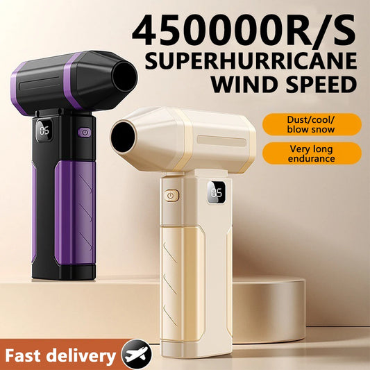 Powerful Air Blower 450000RPM Mini Turbo Jet Fan High Speed Turbo Violent Fan Brushless Motor Handheld Duct Fan PC Cleaning Tool