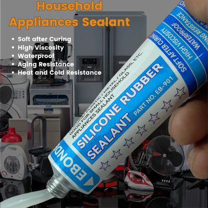 Silicone Rubber Sealant Waterproof Adhesive for Bonding Silicone/ Plastic/ Metal /Glass, Good for Household Appliances Sealant