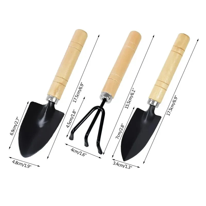 Garden Tool Set Mini Gardening Kit with Rake Trowel and Shovel for Succulent Plants and Soil Cultivation