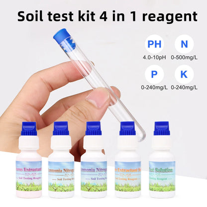 Agriculture Soil Test Kit NPK Levels Test Ammonia Nitrogen Phosphorus Potassium Control Sheets Test Reagents Garden Farm Plant