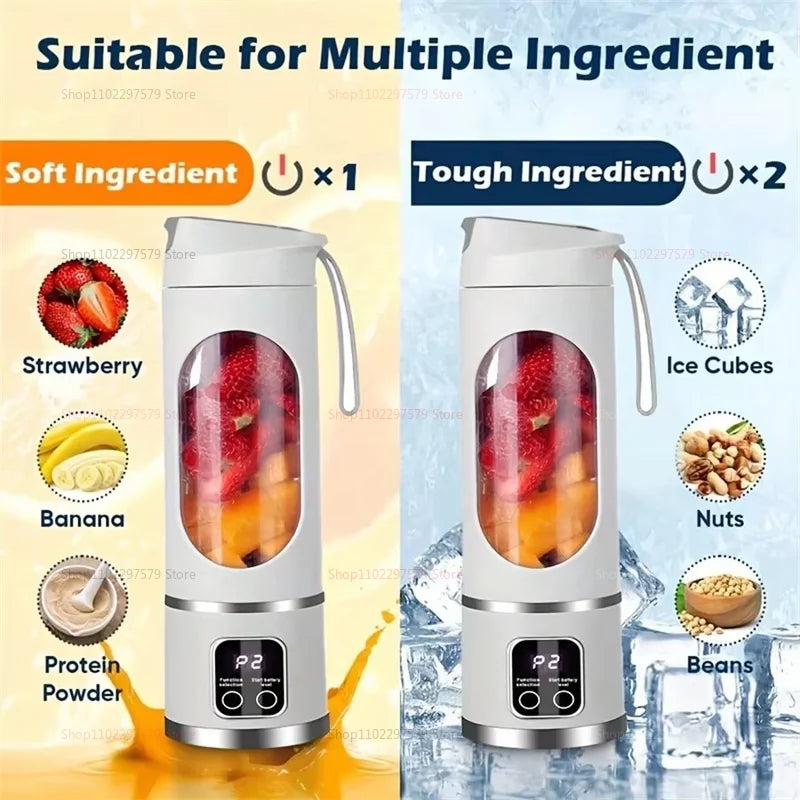 Portable Mini Electric Blender USB Rechargeable Smoothie Juice Machine Milkshake Manufacturer Fresh Healthy Fruit Juice Recipe