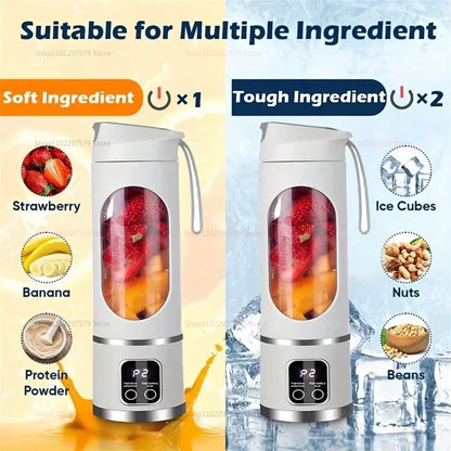 Portable Mini Electric Blender USB Rechargeable Smoothie Juice Machine Milkshake Manufacturer Fresh Healthy Fruit Juice Recipe
